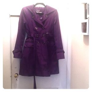 Guess Hooded Rain Coat Size Medium